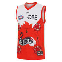 Sydney Swans NIKE AFL Mens Indigenous Guernsey | Red/White