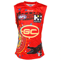 Gold Coast Suns 2022 NEW BALANCE AFL Mens Indigenous Guernsey | Red