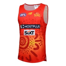 Gold Coast Suns NEW BALANCE AFL Mens Players Training Singlet | Red
