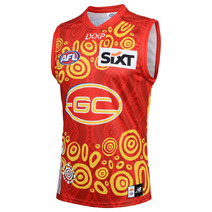 Gold Coast Suns NEW BALANCE AFL Mens Indigenous Guernsey | Yellow/ Red