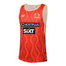 Gold Coast Suns 2025 AFL NEW BALANCE Mens Training Singlet | RED