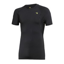 Diadora Mens Compression Short Sleeve Tee Black