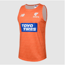 GWS Giants AFL 2025 New Balance Mens Training Singlet