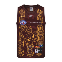 Hawthorn Hawks 2025 AFL ISC Youth Indigenous Guernsey | Brown/Gold