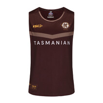 Hawthorn Hawks 2025 AFL ISC Mens Training Singlet Brown | Almond