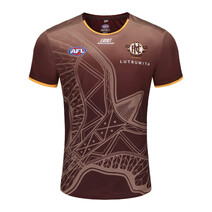 Hawthorn Hawks 2025 AFL ISC Mens Run Out Tee | Brown