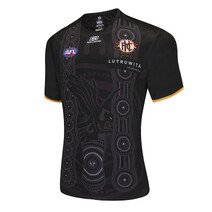 Hawthorn Hawks 2025 AFL ISC Mens Run Out Tee | Black