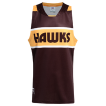Hawthorn Hawks 2026 AFL UNDER ARMOUR Mens Basketball Jersey | Brown-Gold