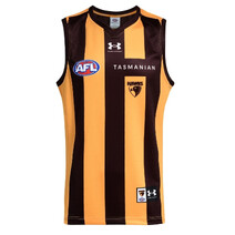 Hawthorn Hawks AFL 2026 Under Armour Mens Home Guernsey | Gold/Brown
