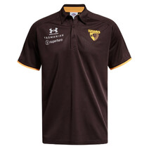 Hawthorn Hawks 2026 UNDER ARMOUR AFL Mens Media Polo | Brown