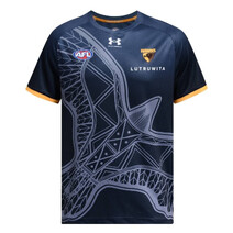 Hawthorn Hawks 2026 UNDER ARMOUR AFL Mens Run Out Tee | Midnight Navy