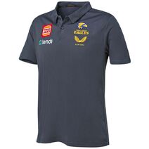 West Coast Eagles Castore Mens Media Polo - Carbon or Royal