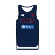 Melbourne Demons 2026 AFL NEW BALANCE Mens Player Training Singlet | Blue