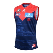 Melbourne Demons NEW BALANCE AFL Mens ANZAC Guernsey | Navy/ Red