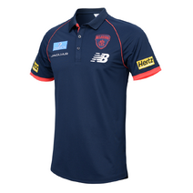 Melbourne Demons AFL NEW BALANCE Womens Media Polo | Blue