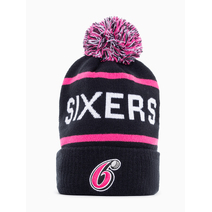 Sydney Sixers BBL Adults Pom Pop Wordmark Beanie | Black