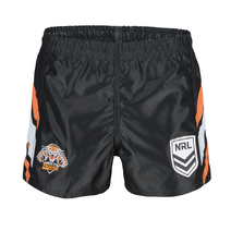 West Tigers NRL Mens Supporter Shorts | Black