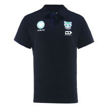 New Zealand Warriors 2025 NRL DYNASTY Mens Media Polo ALT  | BLACK