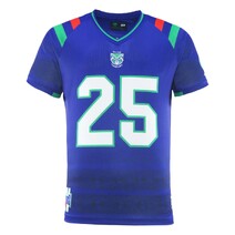 New Zealand Warriors NRL Mens Vegas Warm Up Tee | Blue