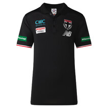 St Kilda Saints AFL NEW BALANCE Mens Media Polo | Black