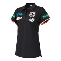 St Kilda Saints AFL NEW BALANCE Womens Media Polo | Black