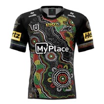 Penrith Panthers 2025 O'Neills NRL Adults Indigenous Replica Jersey | Black
