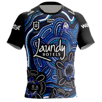 Canterbury Bulldogs 2025 NRL O'Neills Mens Indigenous Jersey | Blue/Black