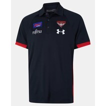 Essendon Bombers Under Armour Mens Media Polo - Black