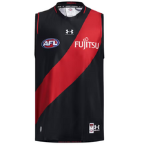 Essendon Bombers AFL UNDER ARMOUR Mens Home Replica SL Guernsey | Black
