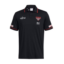 Essendon Bombers AFL UNDER ARMOUR Mens Media Polo | Black