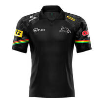 Penrith Panthers NRL O'Neills Mens Media Polo | Black