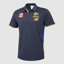 West Coast Eagles 2025 AFL New Balance Mens Media Polo | Carbon