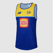 West Coast Eagles 2025 AFL NEW BALANCE Mens Training Singlet | BLUE