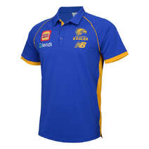 West Coast Eagles NEW BALANCE AFL Mens Media Polo | Blue