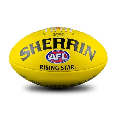 Sherrin Grass Surface Rising Star Size 4 - Yellow Leather