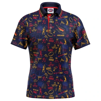 Adelaide Crows AFL Mens Scrambler Golf Polo