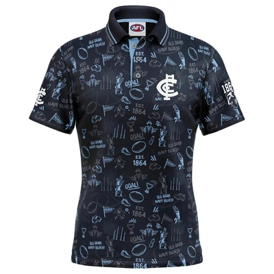 Carlton Blues AFL Mens Scrambler Golf Polo