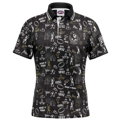 Collingwood Magpies AFL Mens Scrambler Golf Polo