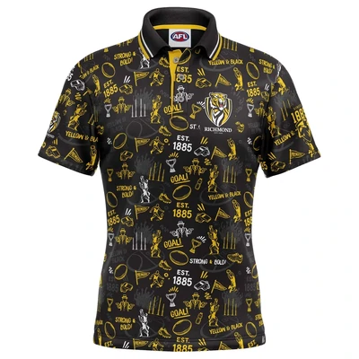 Richmond Tigers AFL Mens Scrambler Golf Polo