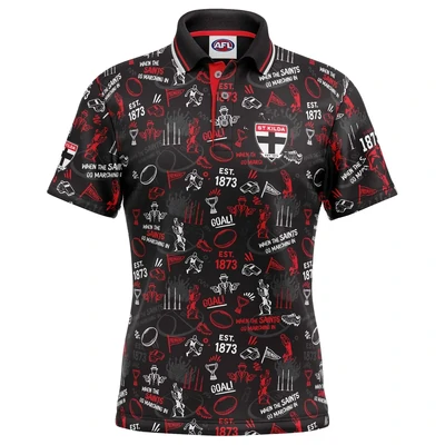 St Kilda Saints AFL Mens Scrambler Golf Polo