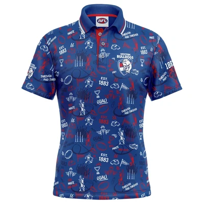 Western Bulldogs AFL Mens Scrambler Golf Polo