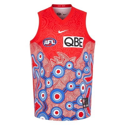 West Coast Eagles AFL 2021 Castore Indigenous Dreamtime Guernsey Size Kids 6-14! 
