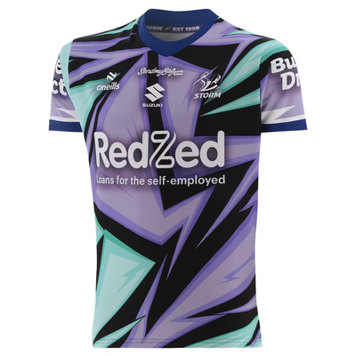 Melbourne Storm 2026 NRL O'Neills Mens Captains Run Jersey | Lilac/Mint